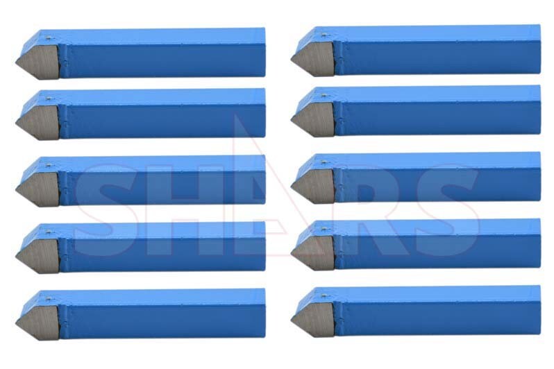 Shars 10 Pcs 1/4" E Style C6 Grade Carbide Tipped Tool Bits New !{