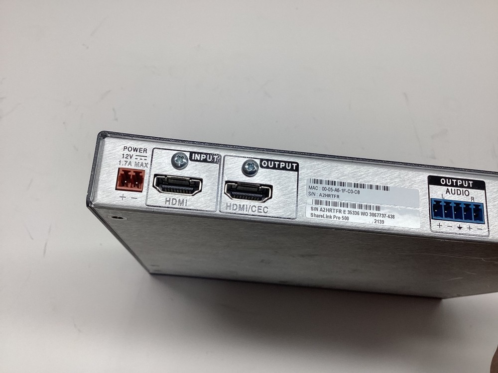 Extron ShareLink Pro 500 Wired Wireless Presentation System. Warranty