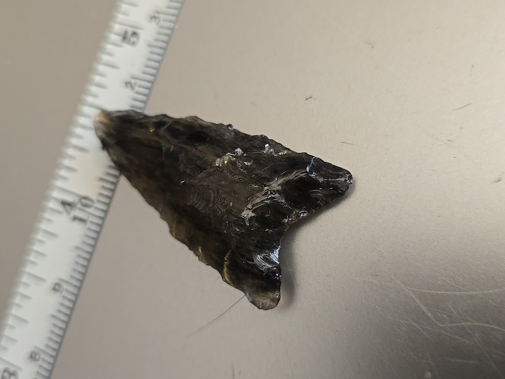 black obsidian arrowhead