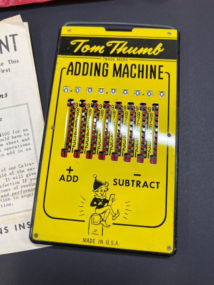 Tom Thumb Adding Machine Vintage Made In USA