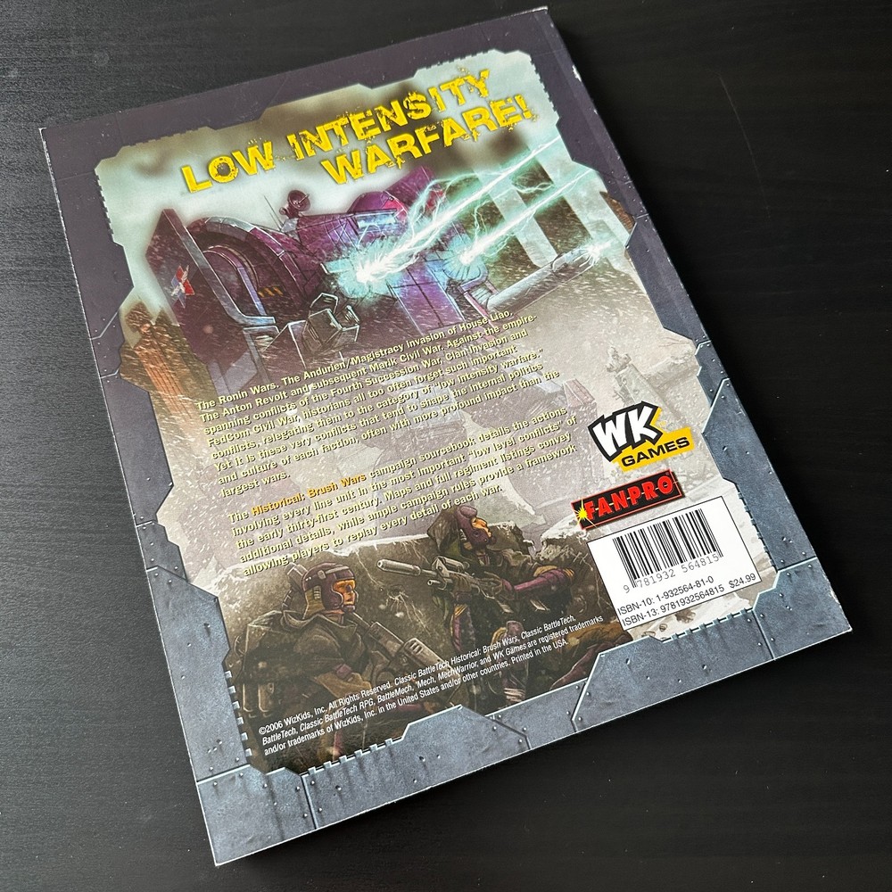 BattleTech 35105: Historical Brush Wars Sourcebook OOP FanPro 2006
