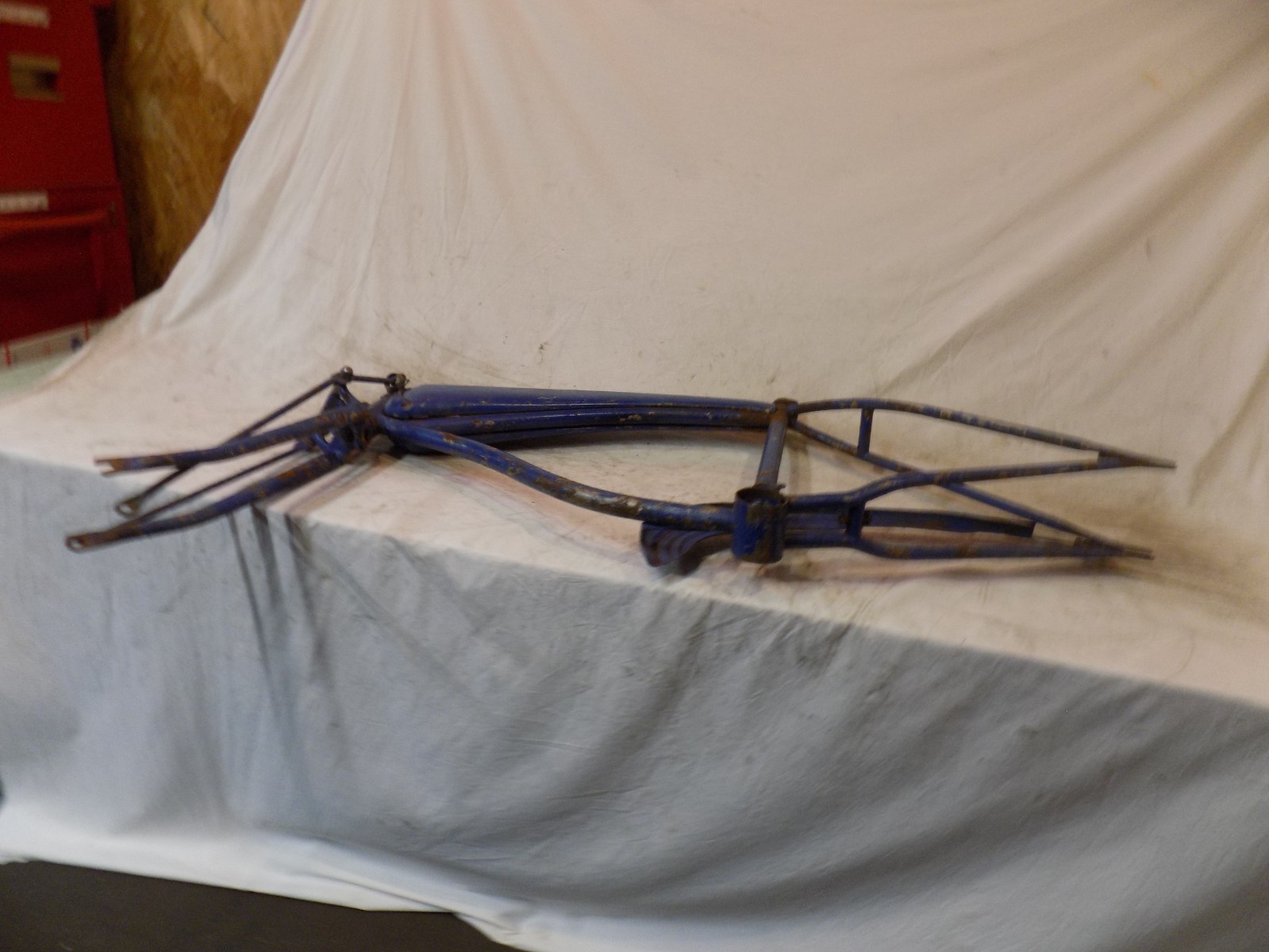 PREWAR SHELBY HIAWATHA MENS BIKE FRAME TANK FORKS CWC SCHWINN VINTAGE BARN FIND!