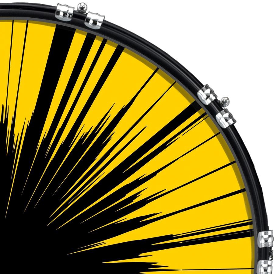 20" Custom Bass Kick Drum Front Head Graphical Explosive 9