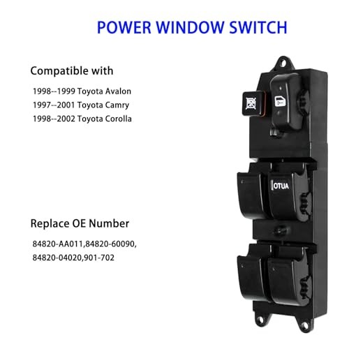 Left Front Driver Side Power Window Switch Compatible with 1998-1999 Toyota