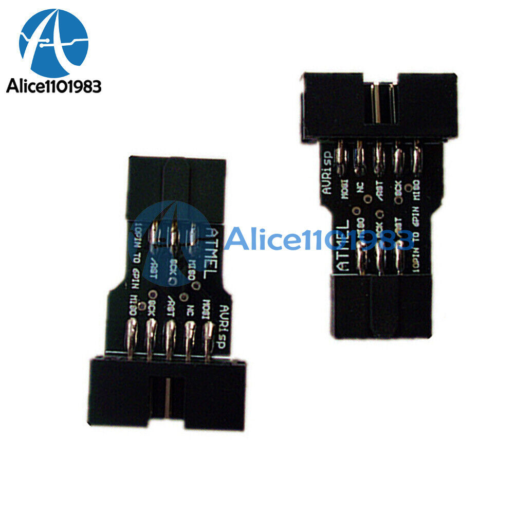 USBASP USBISP AVR Programmer USB+10 Pin Convert to Standard 6Pin Adapter Board