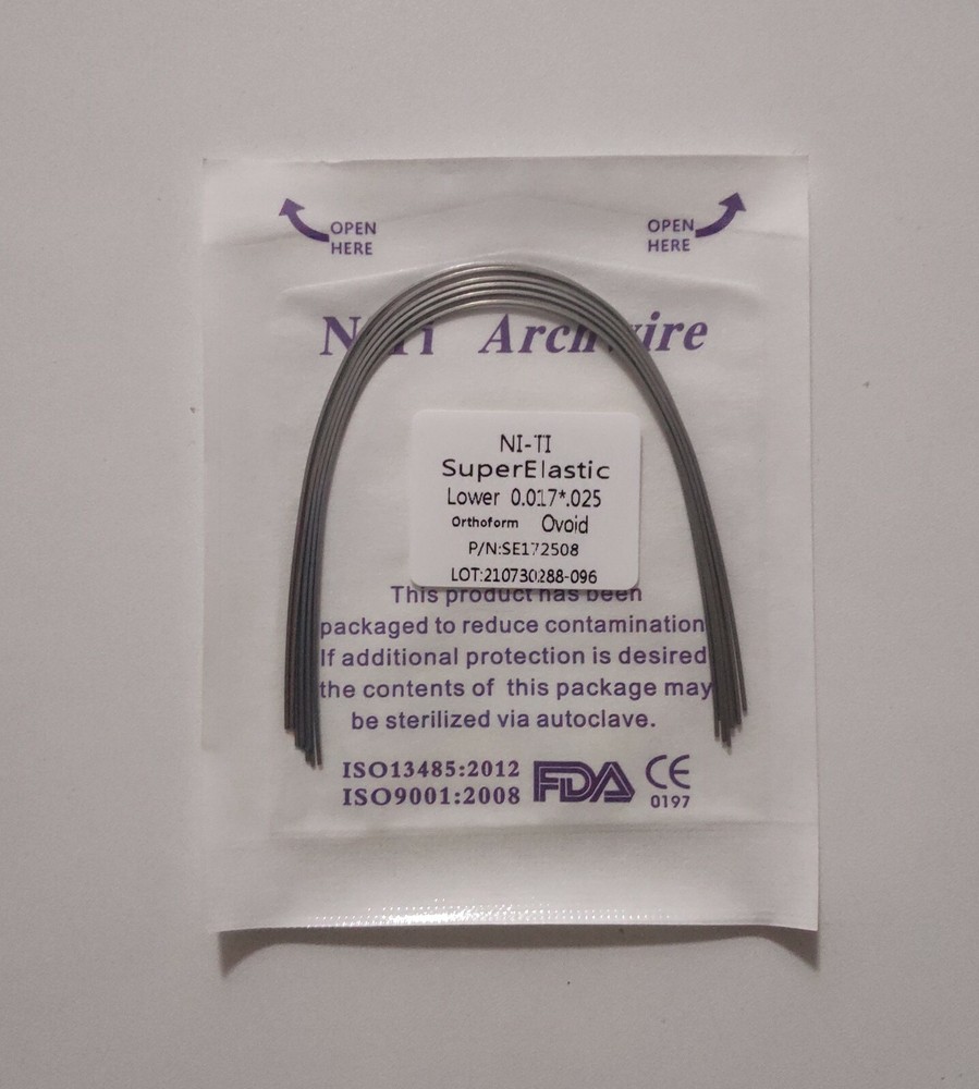 10pc/pack Dental Orthodontic Super Elastic Niti Arch Wire Rectangular Ovoid Form