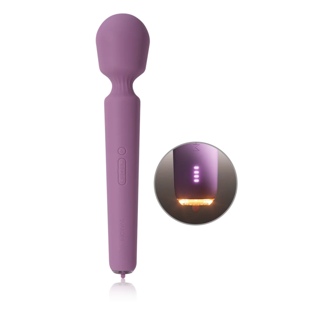 App Compatible Heating Wand with Attachment Vibrating Rechargeable Massager