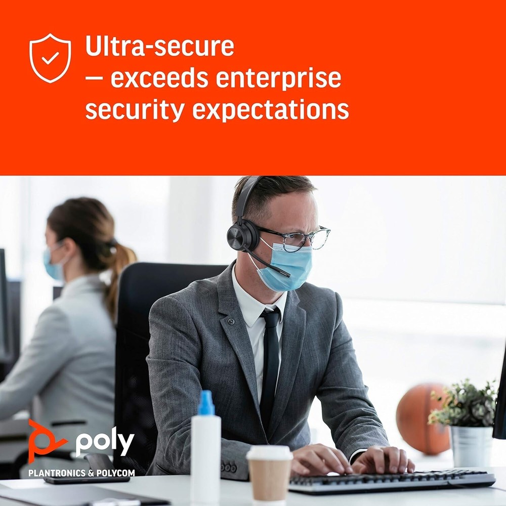 Plantronics Poly Savi 7310-M Secure Wireless DECT Headset Office/7S439AA#ABA