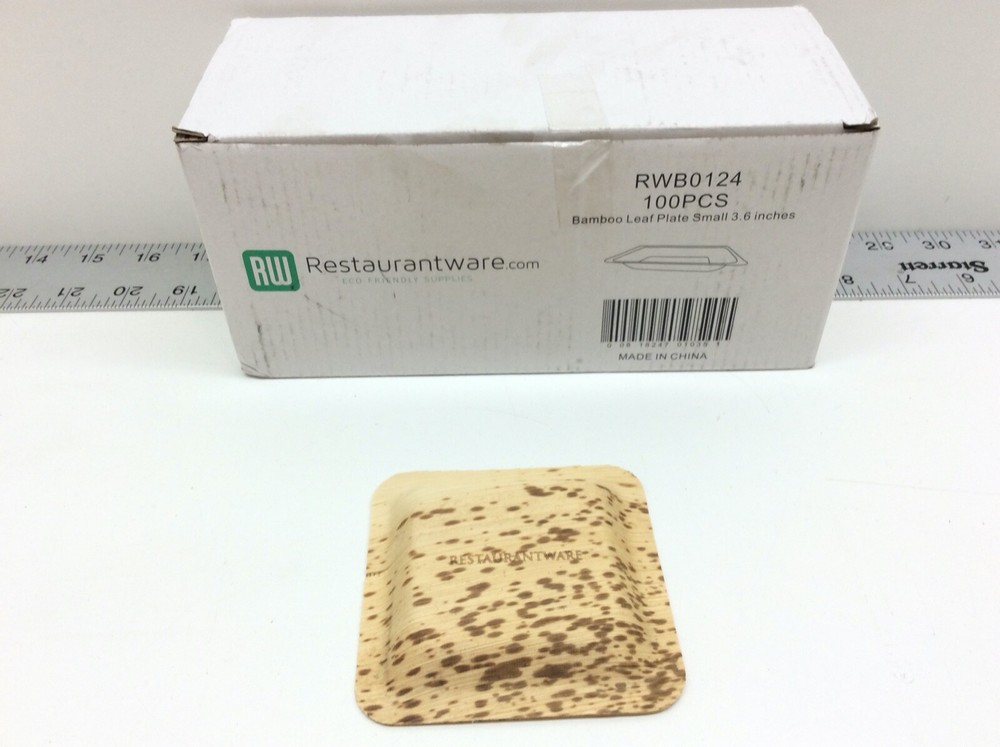 Restaurantware Bamboo Leaf Plate Small 3.6" 100 Count Box