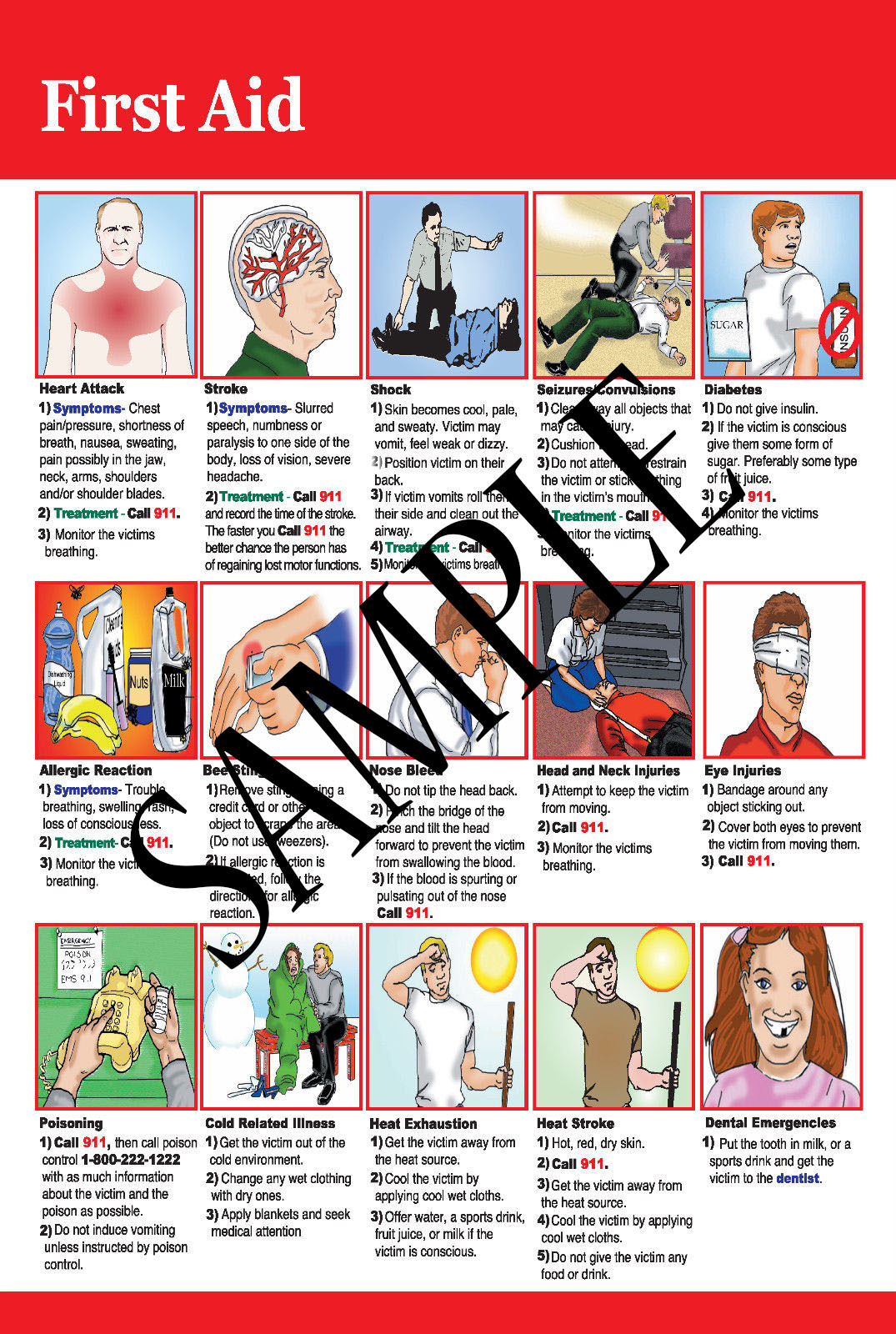 First Aid Reference Chart