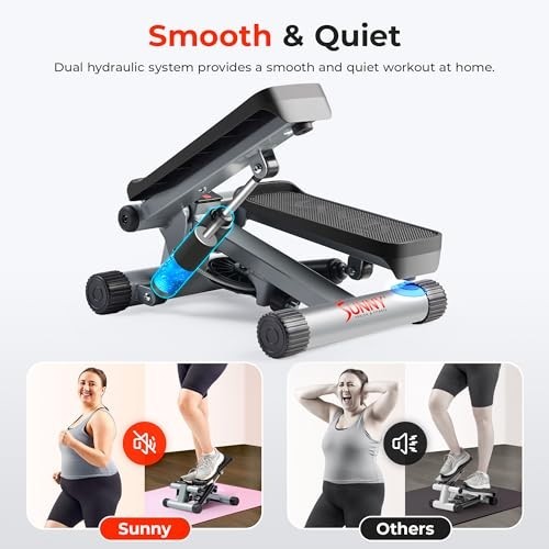 Mini Stepper for Home Exercise - Stair Step Workout Machine with Resistance Band