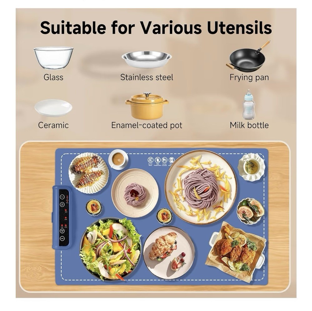 Foldable Food Folding Mat With Adjustable Temperature Control Time