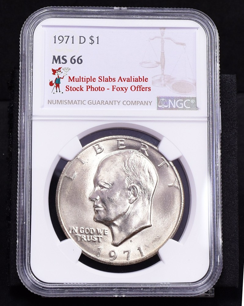 1971 Eisenhower Dollar - NGC MS66 (Bulk)