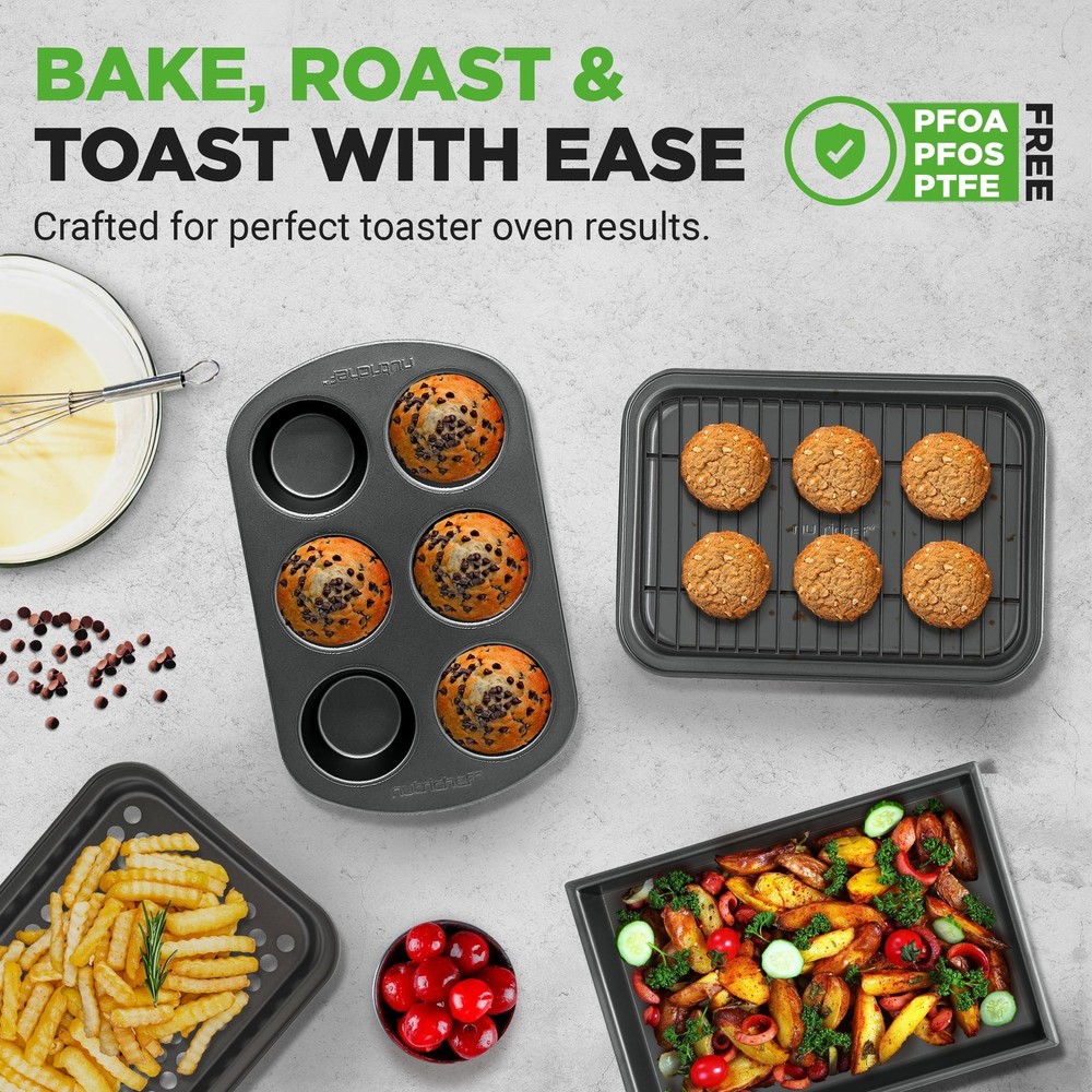 NutriChef 6-Piece Toaster Oven Bakeware Set
