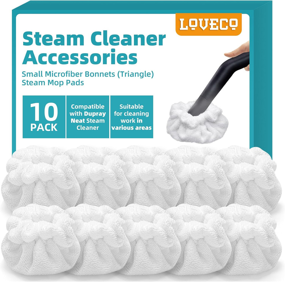 Small Microfiber Bonnets (Triangle) Compatible with Dupray Steam Cleaner, Mccull