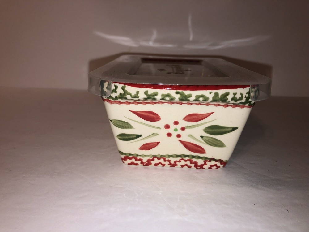 Temptations Christmas Old World 12 oz Baking Mini Loaf Pan With Plastic Lid