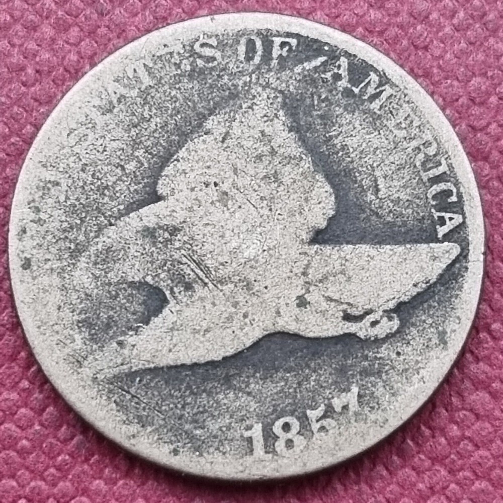1857 Flying Eagle Cent 1c Circulated #55291