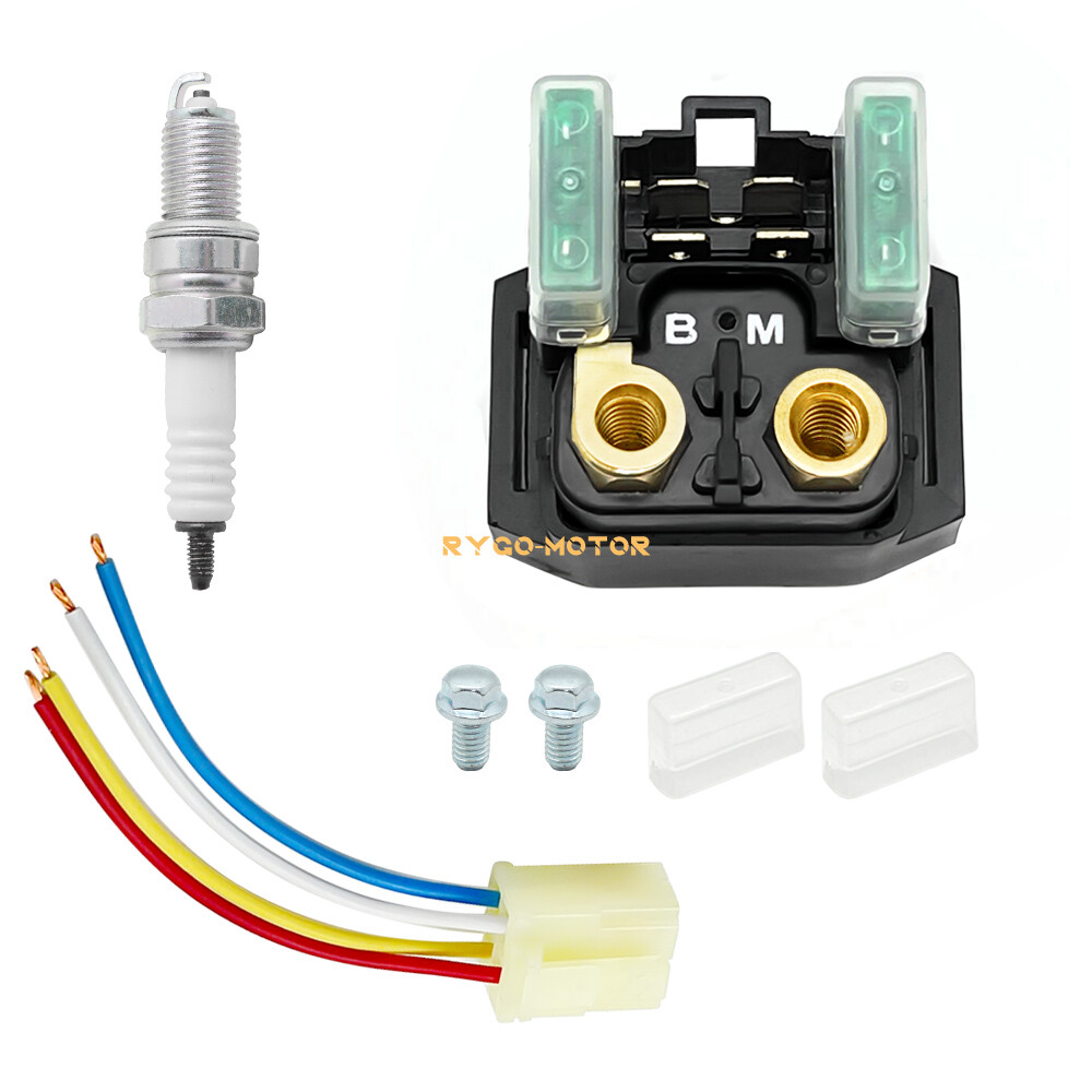 Starter Solenoid Relay & Plug & Spark for Yamaha Big Bear 250 400 YFM250 YFM400