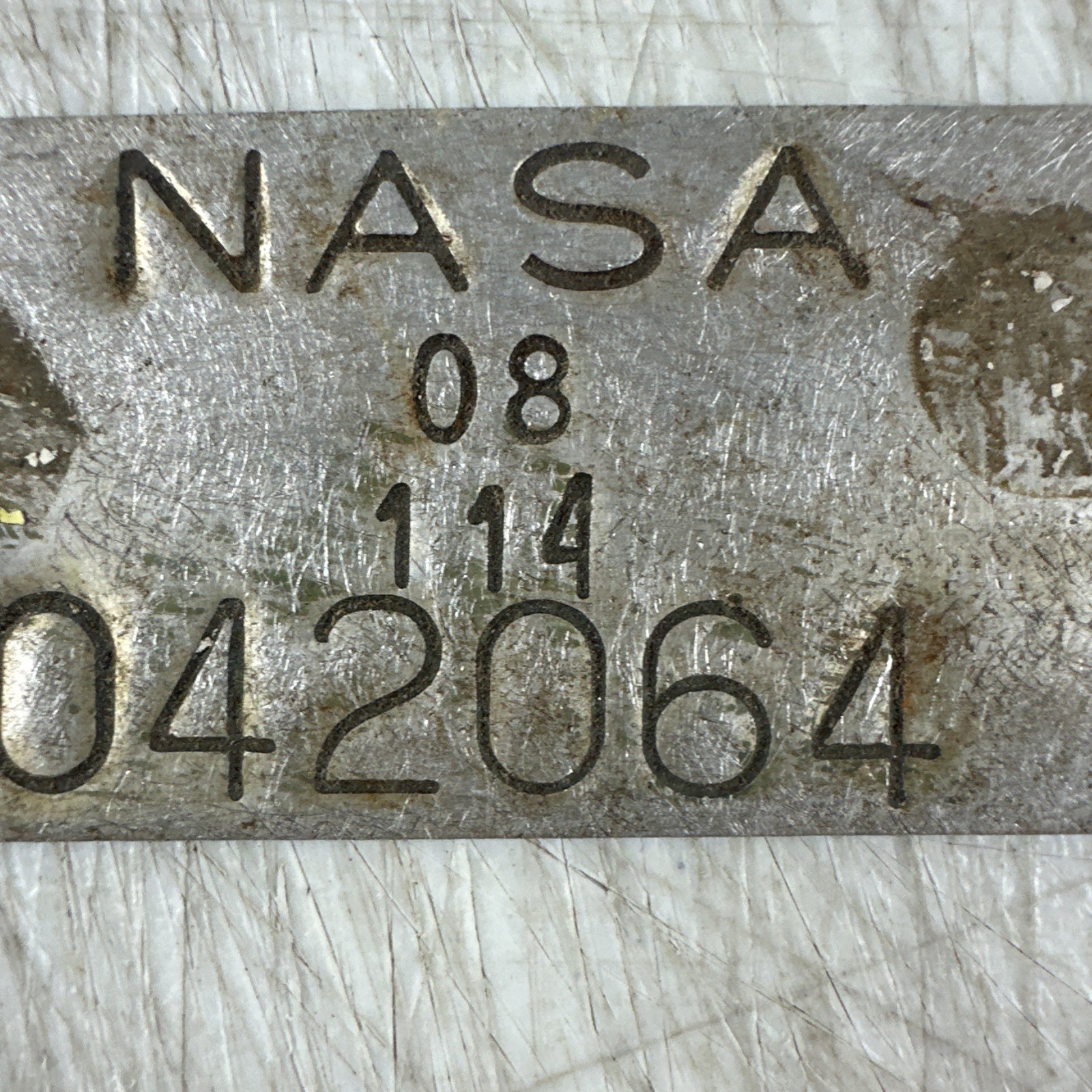 Vintage Nasa Equipment Identification Plate 1940s To 1950s