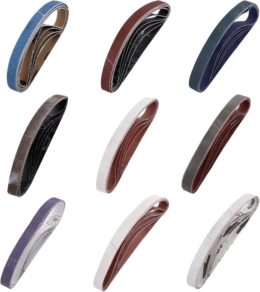 45pcs Replacement Knife Sharpener Belts for Work Sharp, 1/2" x 12" Multi-Grit To