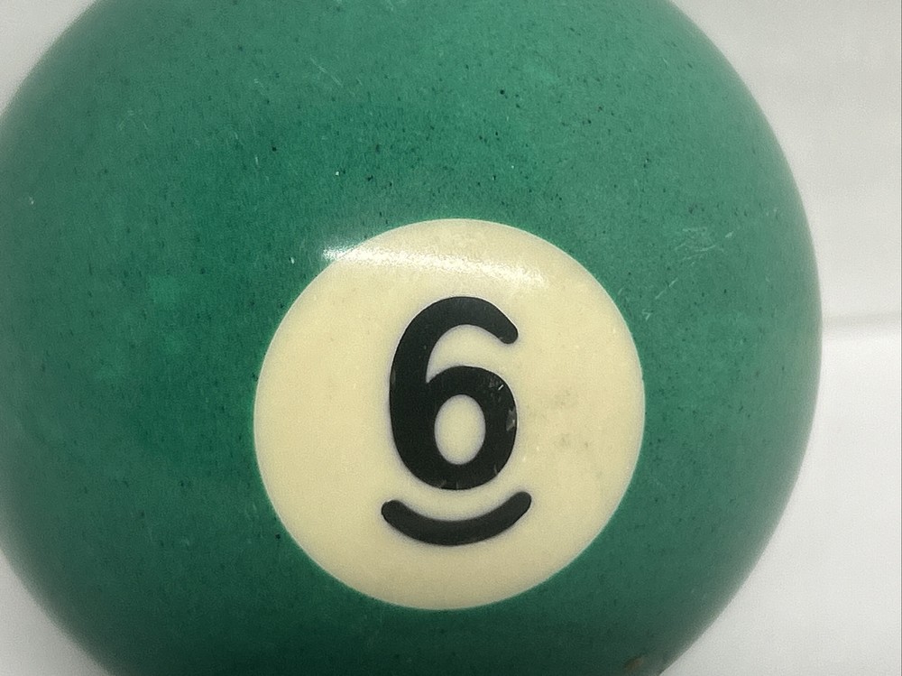 Sportcraft Replacement Billiard Pool Ball Number 6 Solid Green