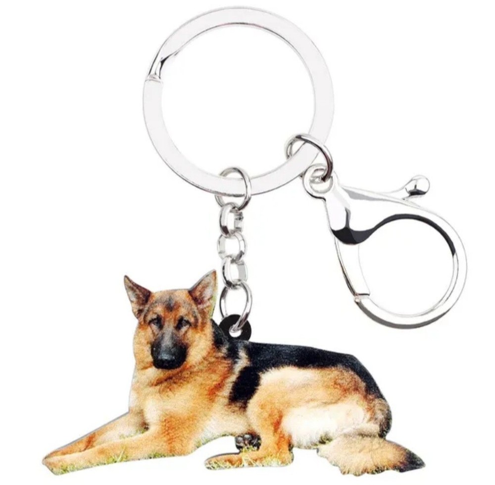 German Shepherd Dog Keyring Alsatian