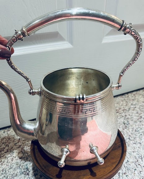 Henniger Antique Silver Plated Tilting Teapot