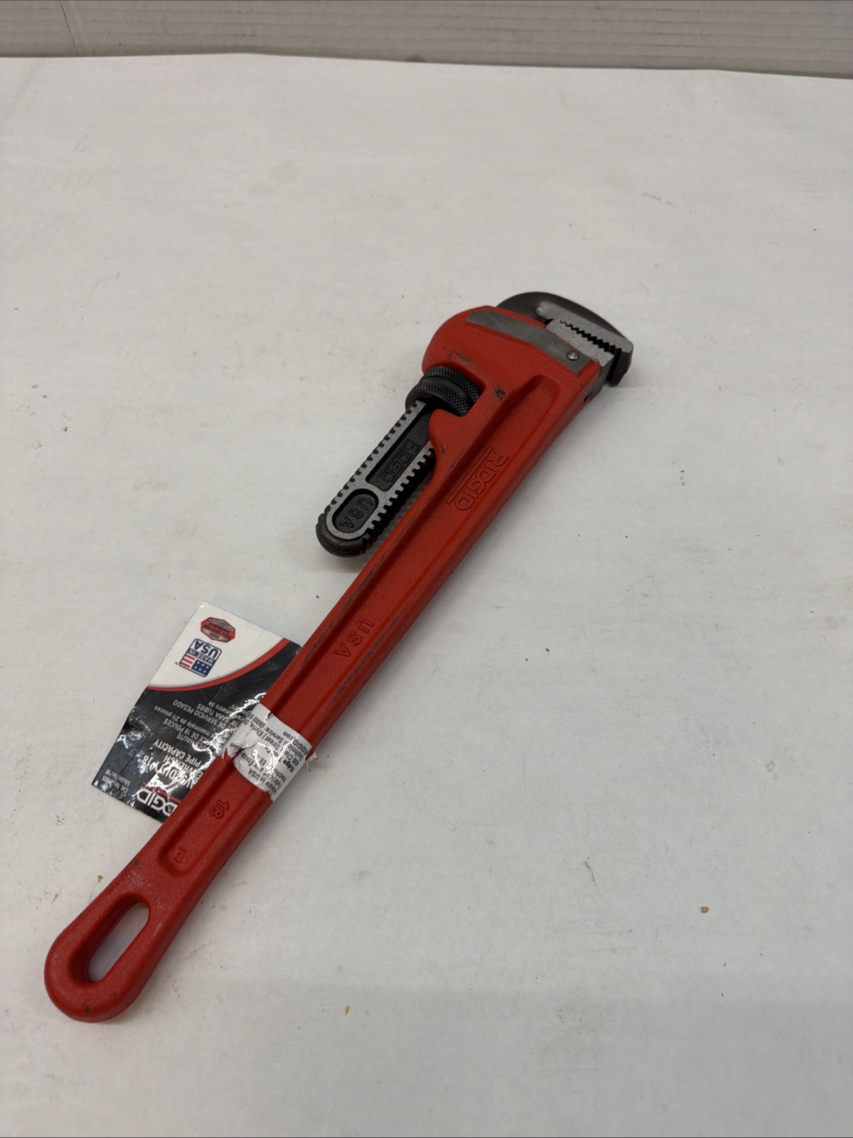 Ridgid 31025, 18" Heavy Duty Straight Pipe Wrench, 2-1/2" Capacity