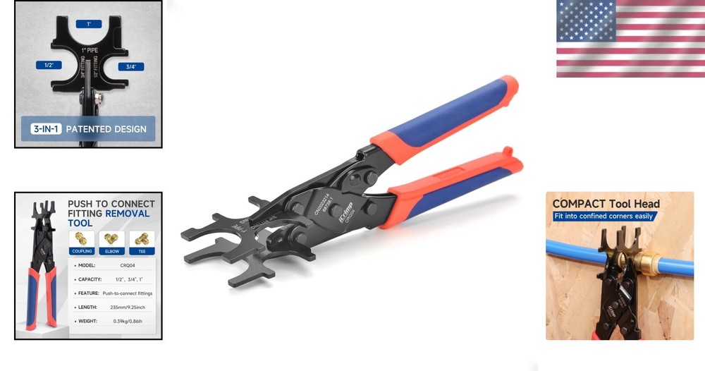 Professional Grade Push to Connect Fitting Removal Tool - Multi-Size Compatible