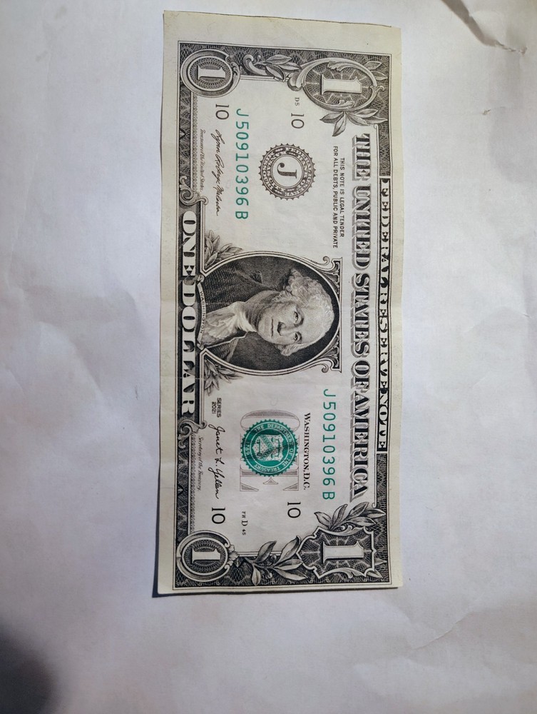 misprint miscutt oversized 1$ bill 2021