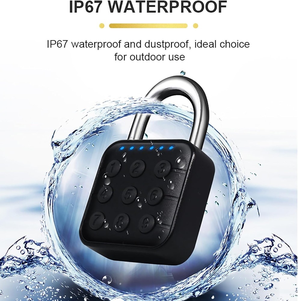 6 Digit Combination Lock for Locker, Smart Padlock, Gym Locker Lock with Code...