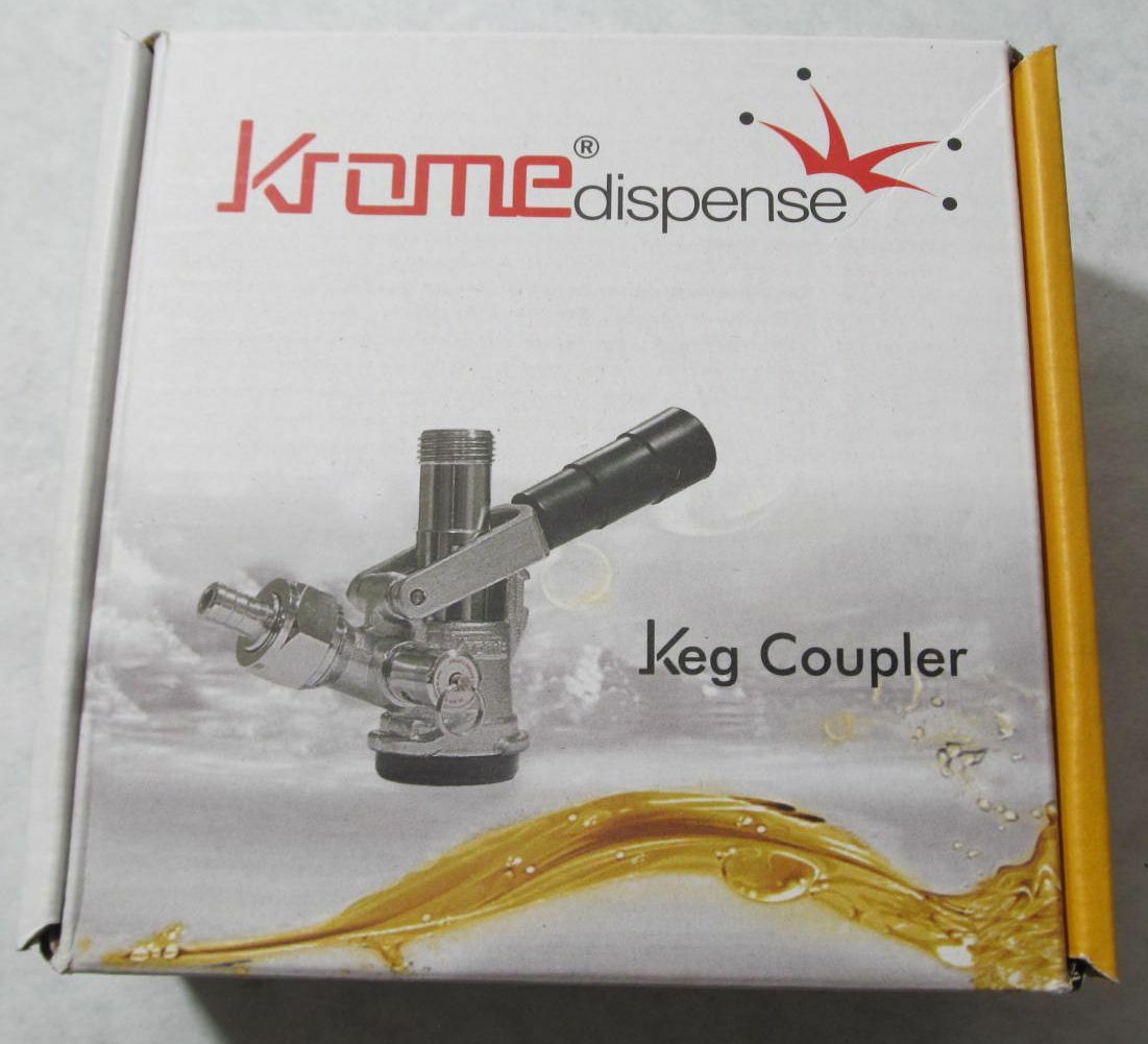 NEW KROME DISPENSE C738 KEG COUPLER TYPE D BLACK HANDLE BRASS BODY US SANKEY