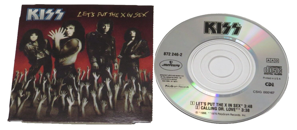 KISS 3 INCH MINI CD COMPACT DISC X IN SEX / DR LOVE 1988 OFFICIAL MERCURY USA