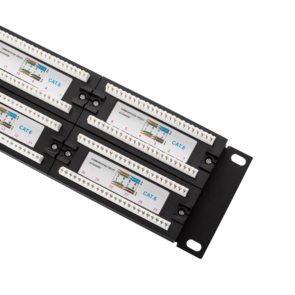 Network Patch Panel 48 Port 2U Ethernet Rack 110 Type Panel