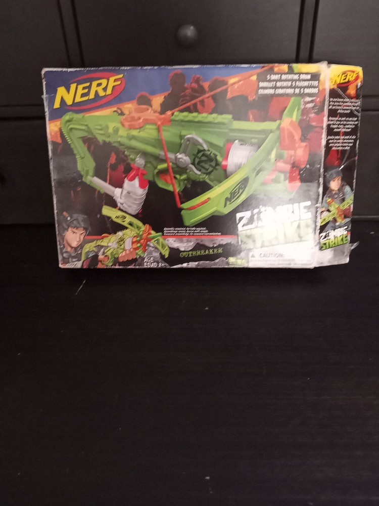 Nerf Zombie Strike Outbreaker Bow New Open Box Missing Darts