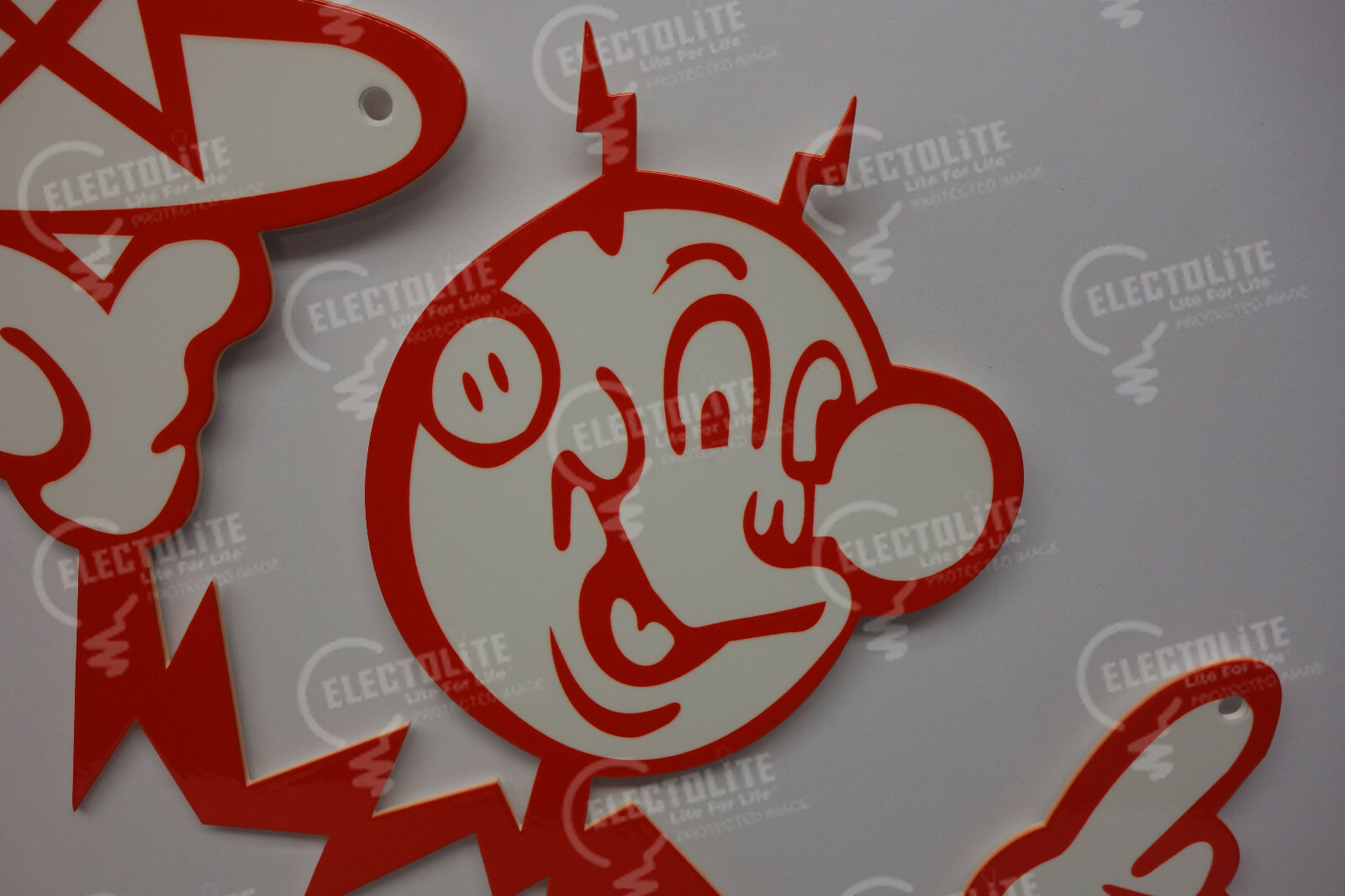 Reddy Kilowatt HOLDING ELECTRIC TOWER DIE CUT HEAVY SIGN ELECTRICIAN GIFT!
