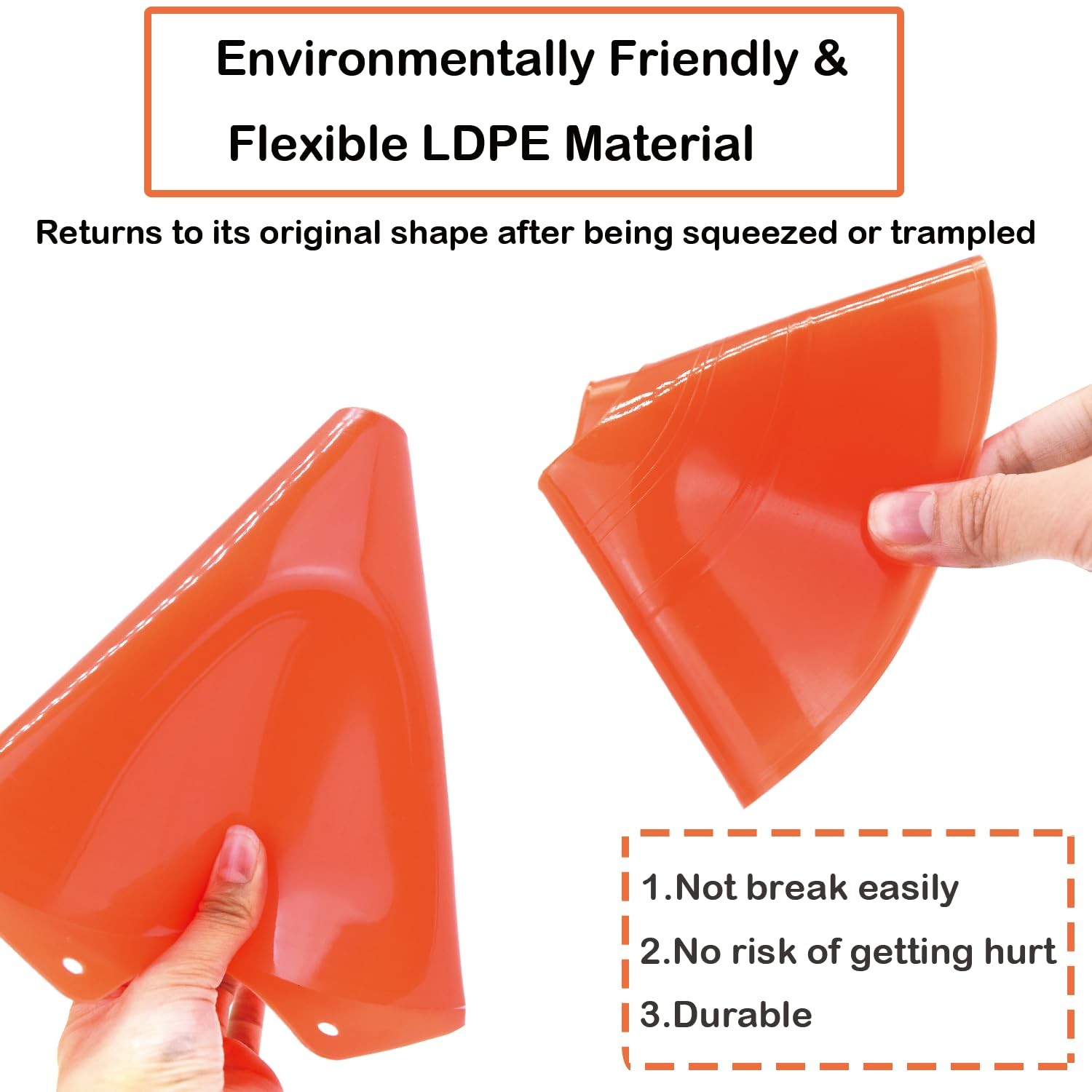 12Pcs Soccer Cones, 7" Soccer Cones for Training, Multicolor Cones Sports Soc...