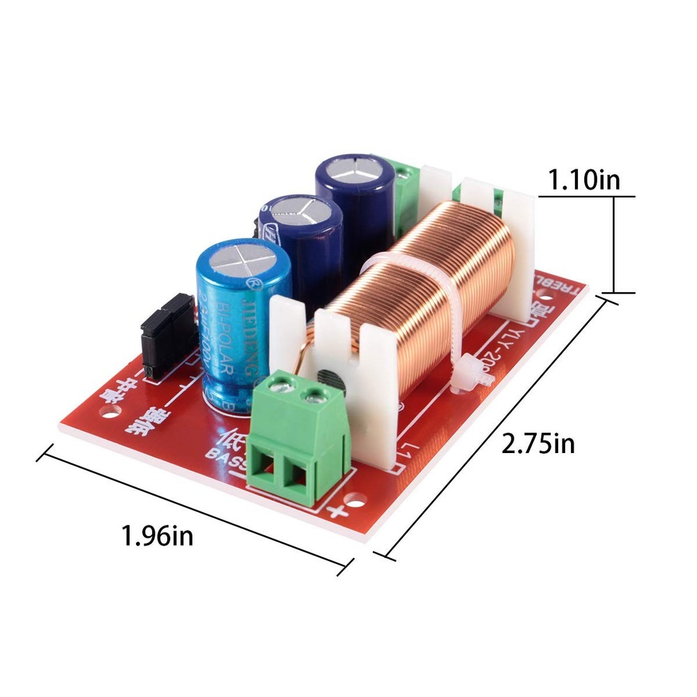 2pcs 400W Adjustable Multi Speaker Treble/Bass 2 Unit Audio Frequency Divider...