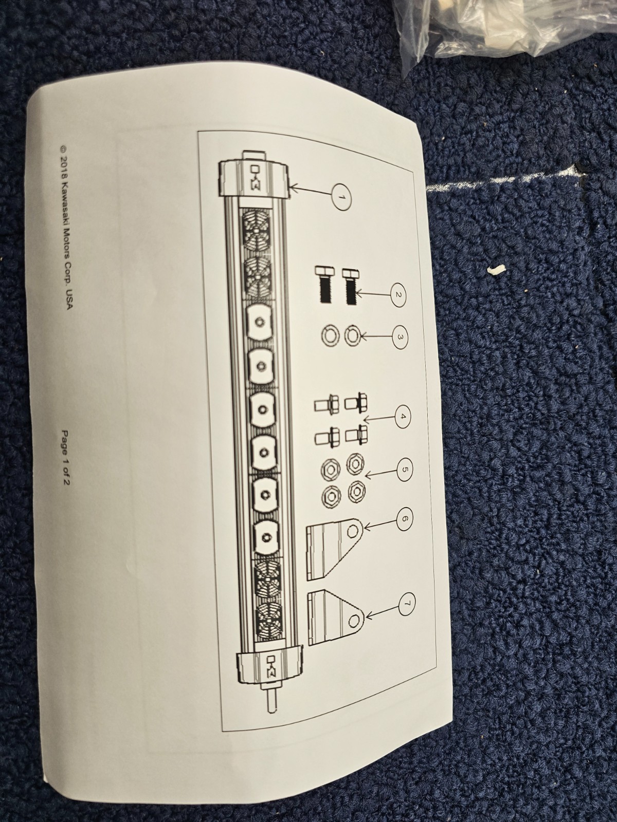 KAWASAKI 99994-1179 LED LIGHT BAR FOR 2019-2025 KAWASAKI MULE PRO MX