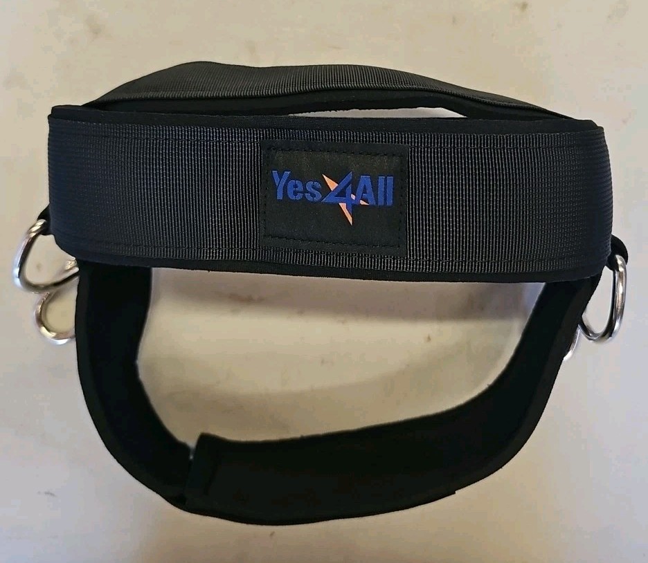 Yes4All Adjustable Neck Harness for Weight Training - Wide Padded Strap Support