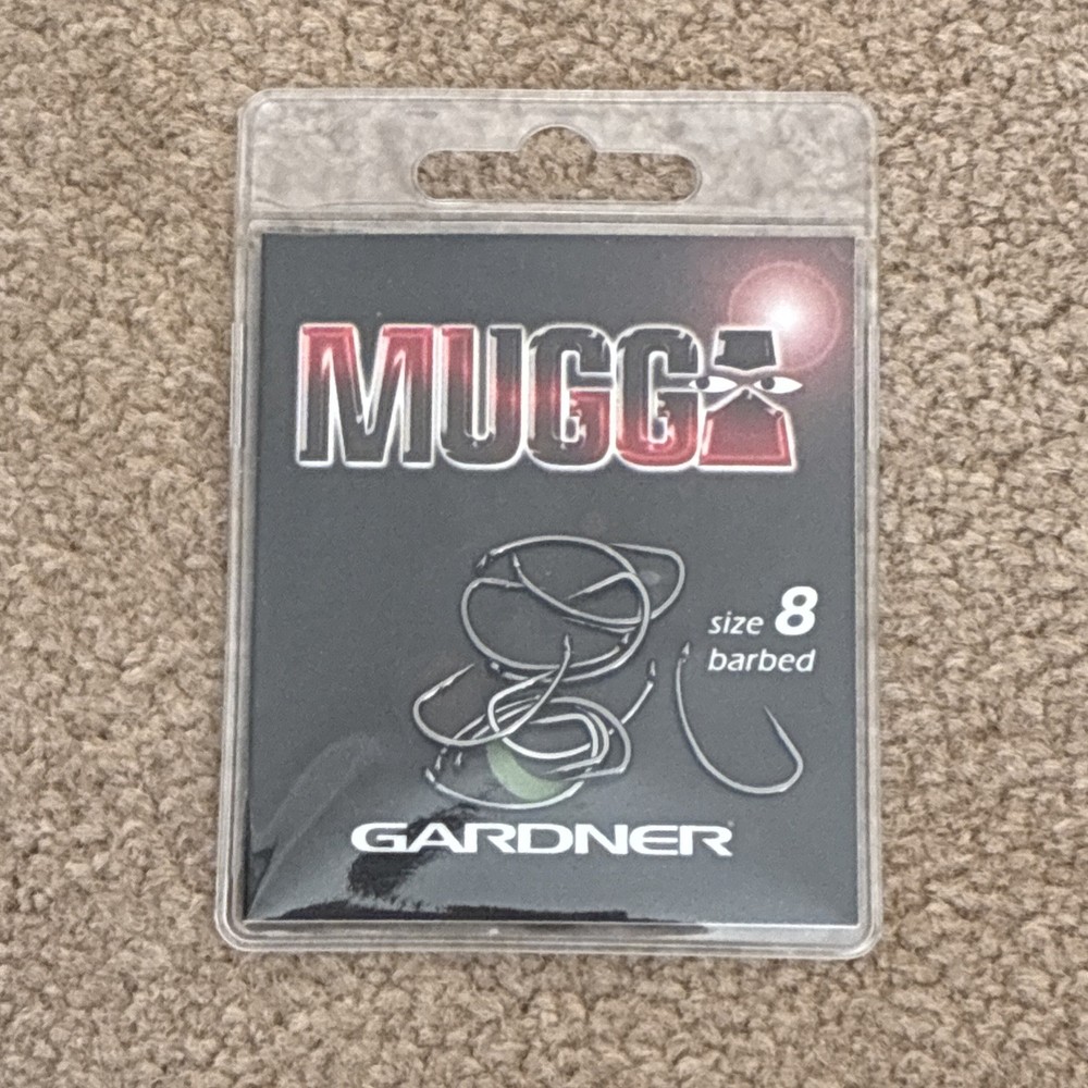 Gardner Mugga Size 8 Barbed Hooks, NEW