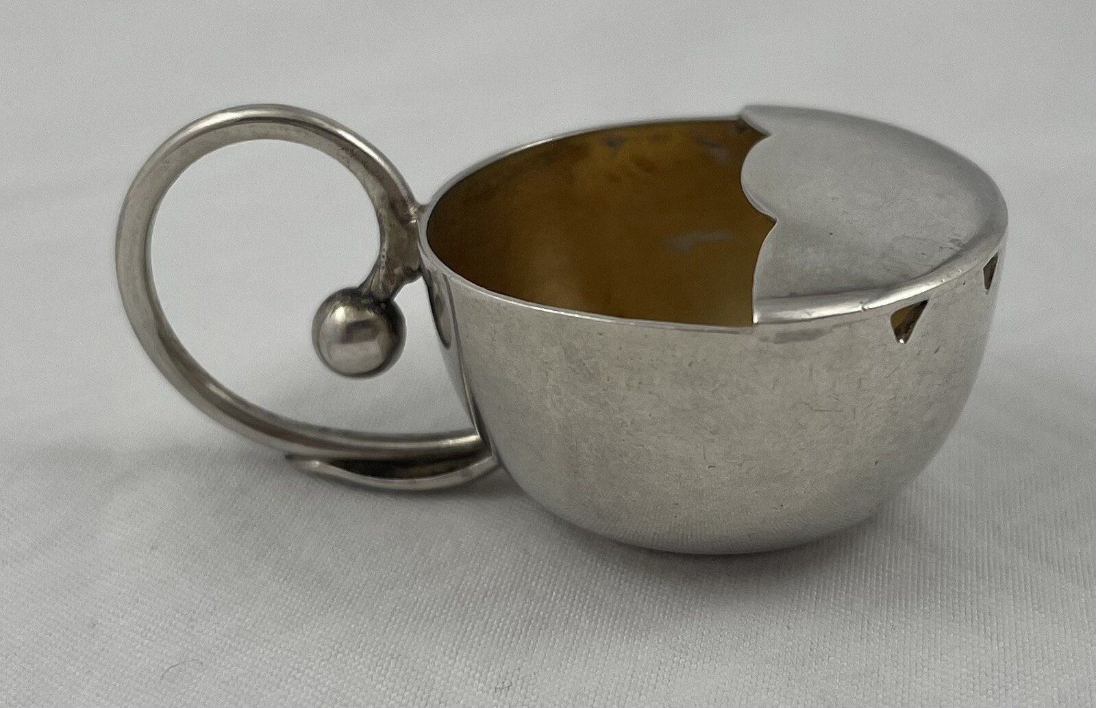 Carl Poul Petersen Canada Sterling Unusual Individual Salt Cellar Shaker(s)