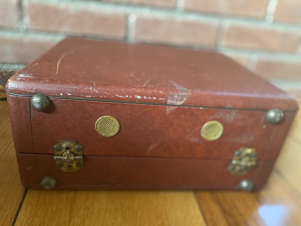 Vintage Hudson wood record player box