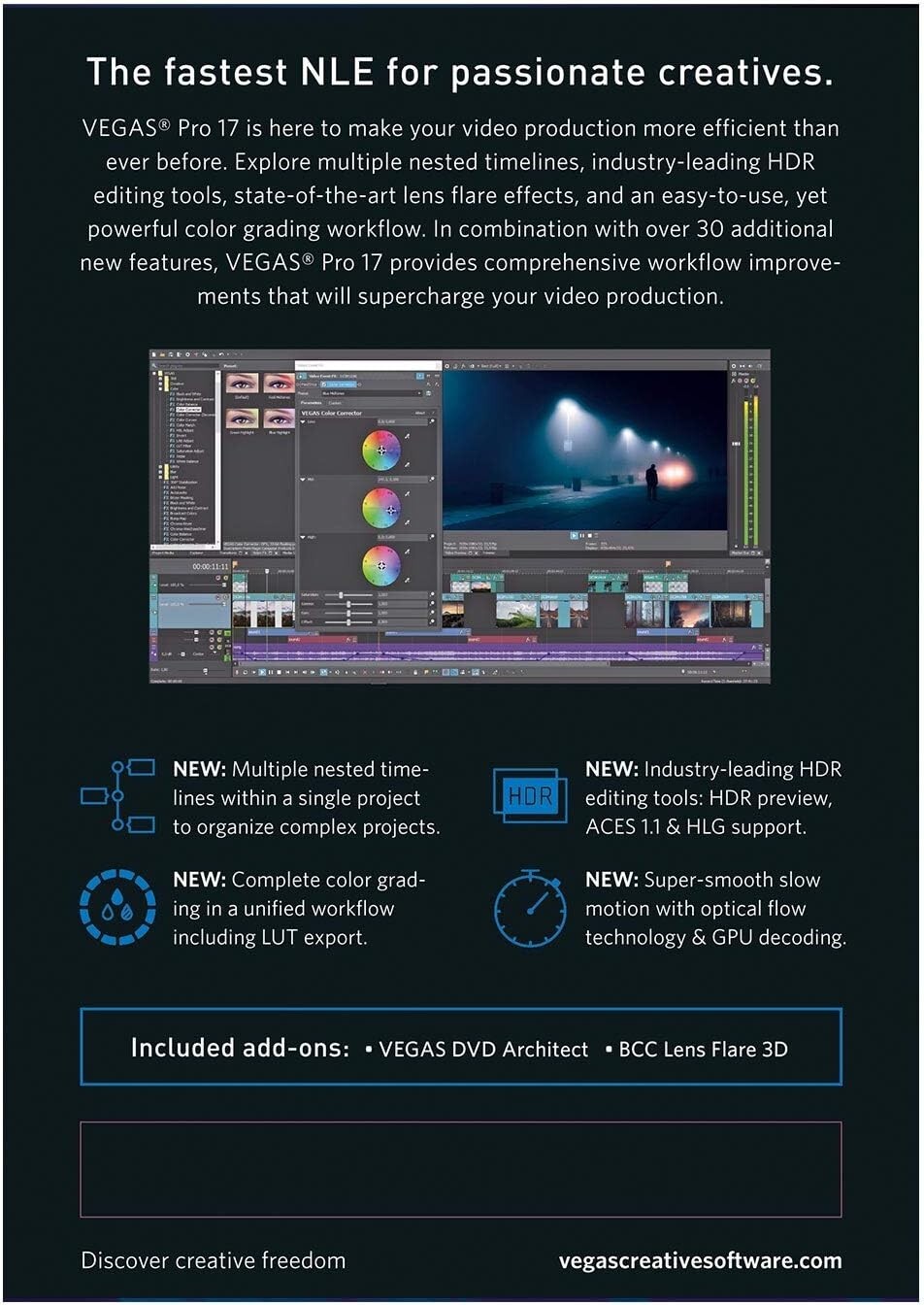Magix Vegas Pro17 Video EditingAudio Production Software,READ ENTIRE DISCRIPTION