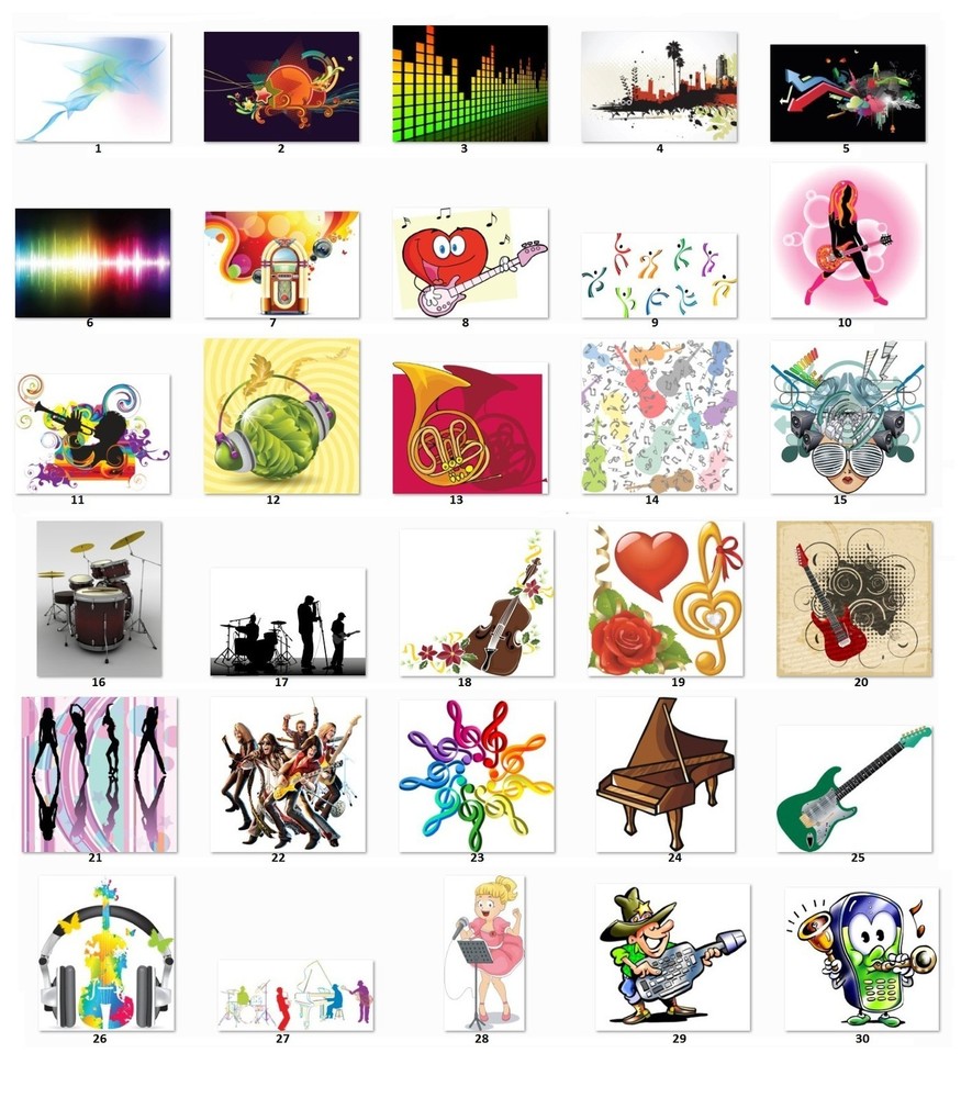 30 Personalized Address Labels Music Notes (M 2)