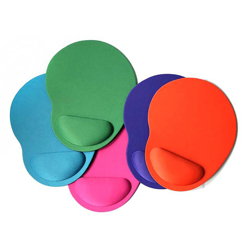 PC Mousepad Ergonomic Comfortable Mat With Wrist Rest Support Non Slip Blue