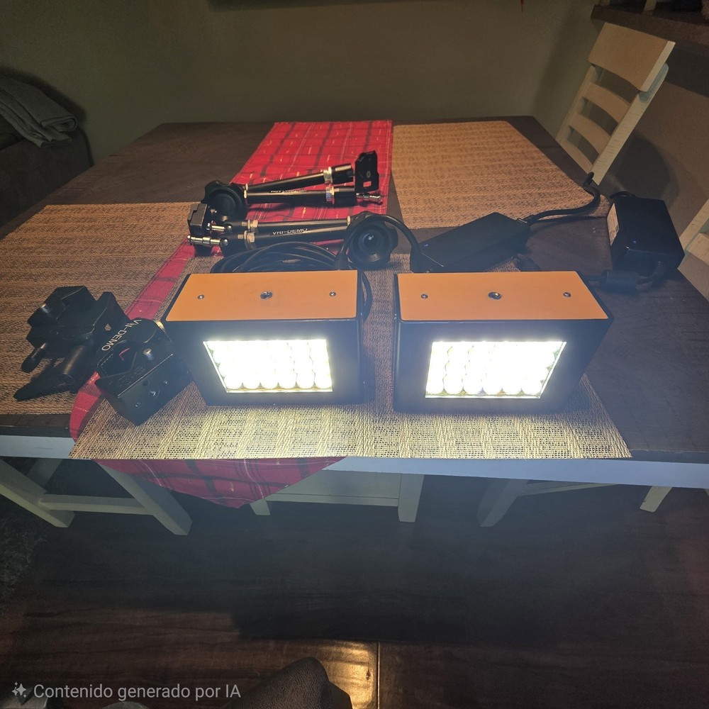 Phantom Vision Research LED Studio Lighting Kit, 2 Units, Clamp, Case