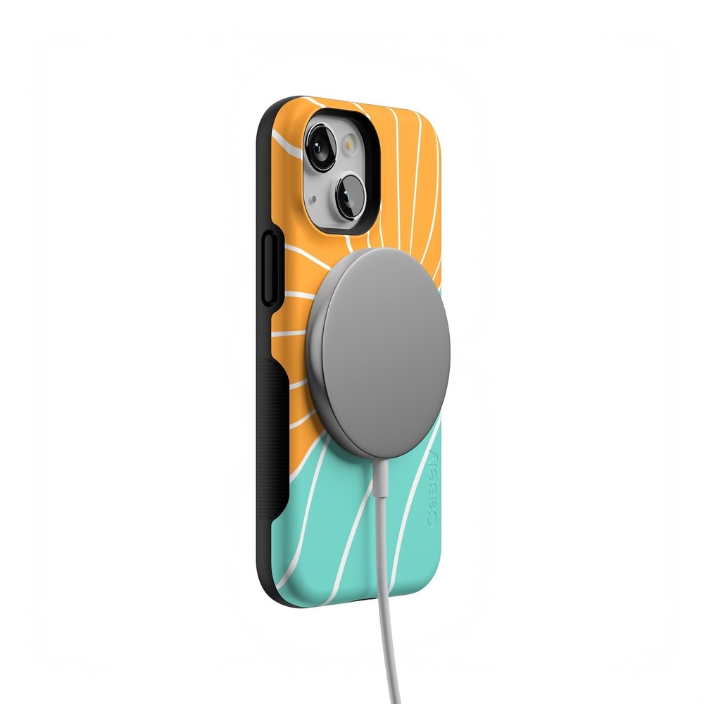 Casely iPhone 13 Mini Case | Waves & Rays | Sunshine | Compatible with MagSafe |