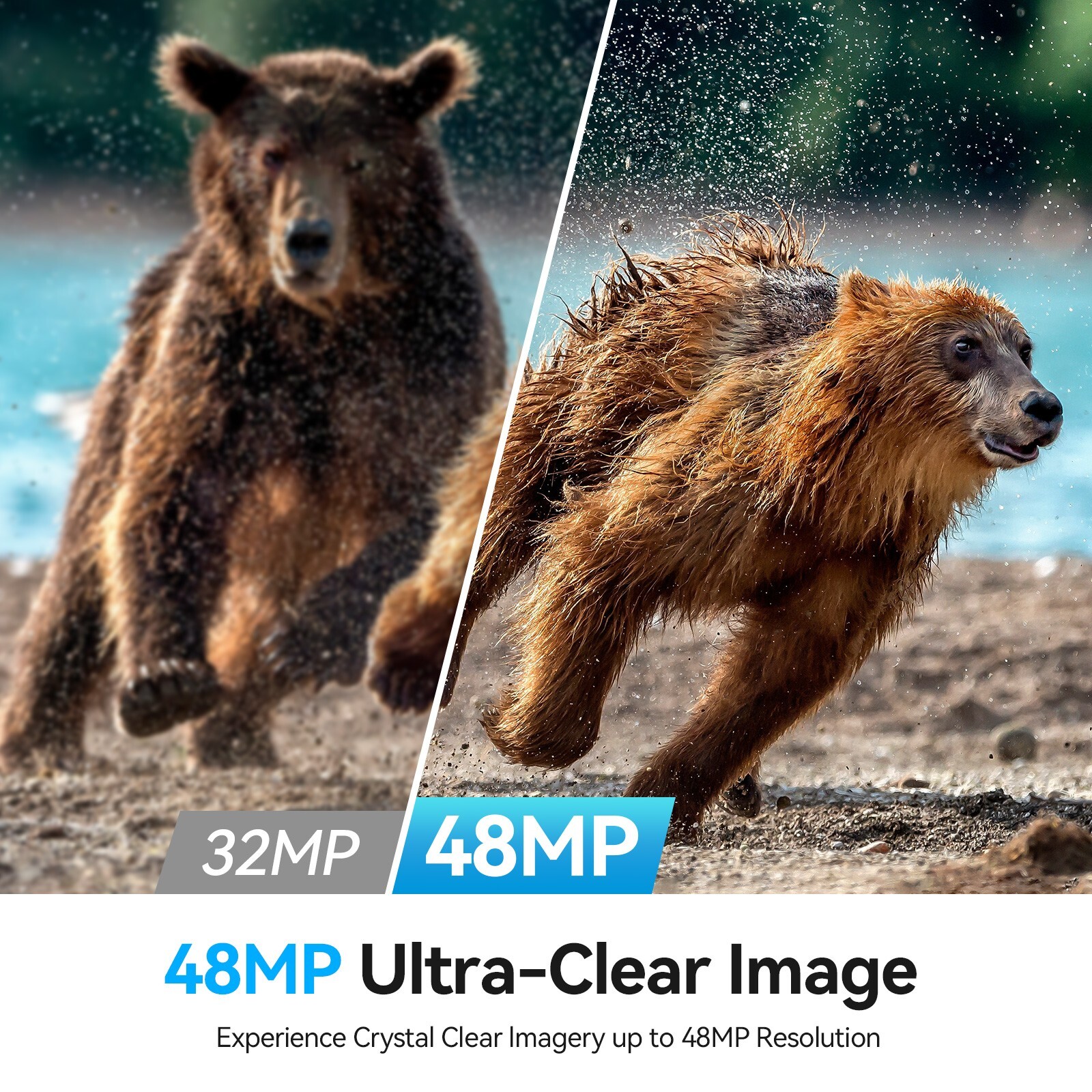 Trail Camera with Night Vision 0.1s Trigger Waterproof for Wildlife Tracking 4K