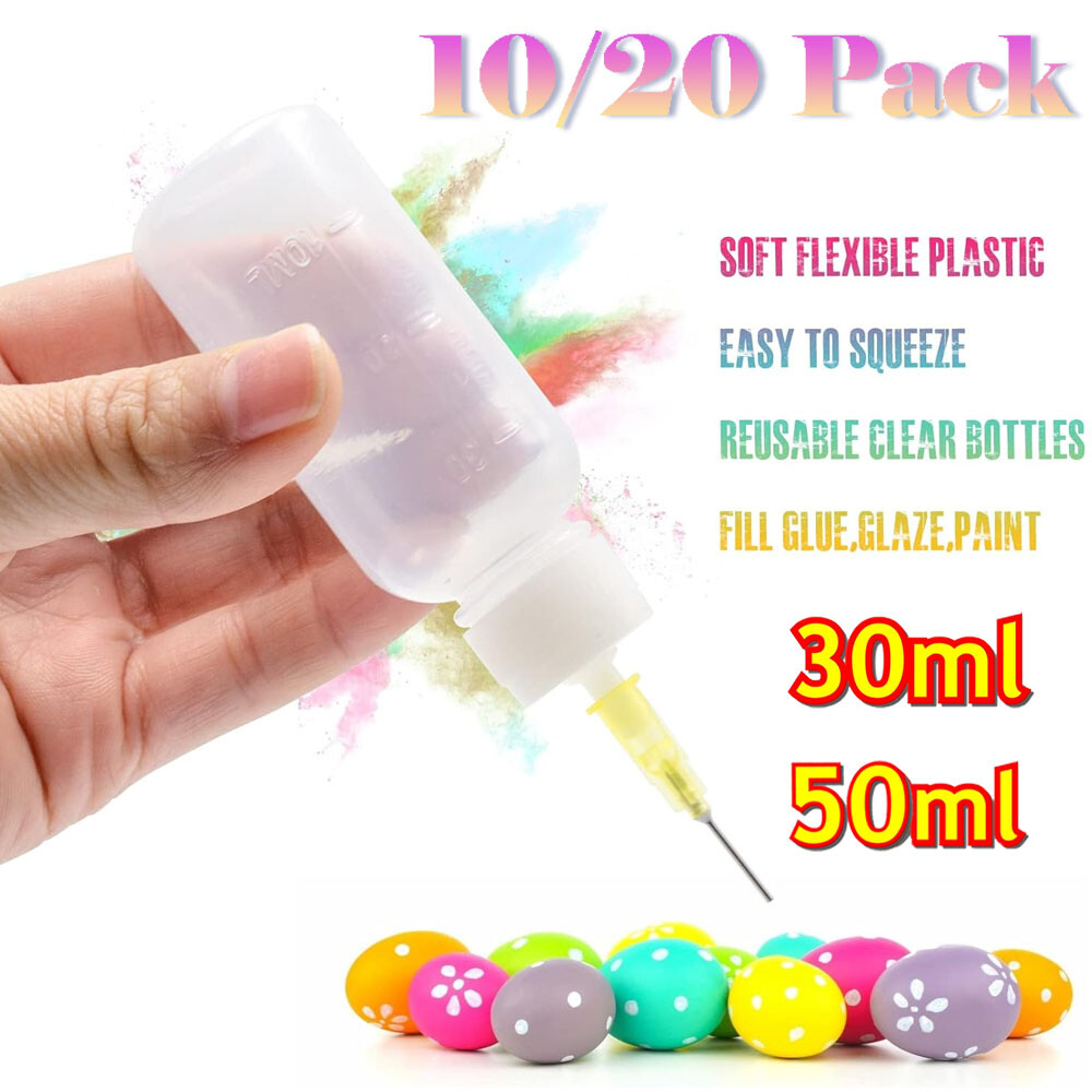 10/20Pcs 30/50ml Precision Applicator Bottles,Needle Tip Squeeze Bottle Squeeze